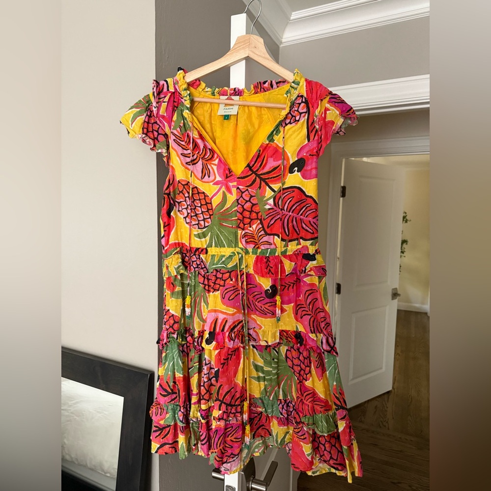 Farm Rio ruffle mini dress